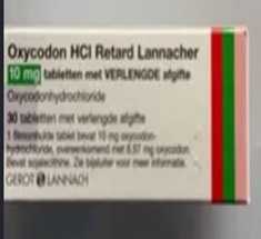 10x pillen Oxycodon 10mg Slow Release